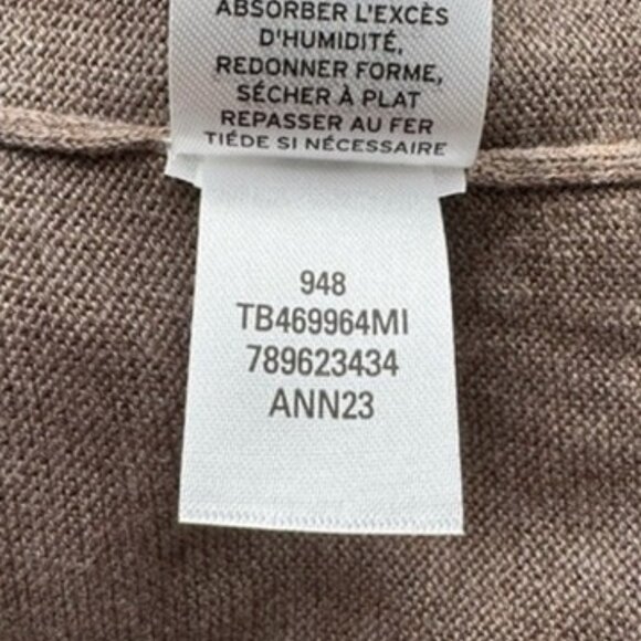 TREASURE & BOND Relaxed V Neck Sweater XS Brown Drop Shoulder High Low Tunic New - Picture 14 of 15